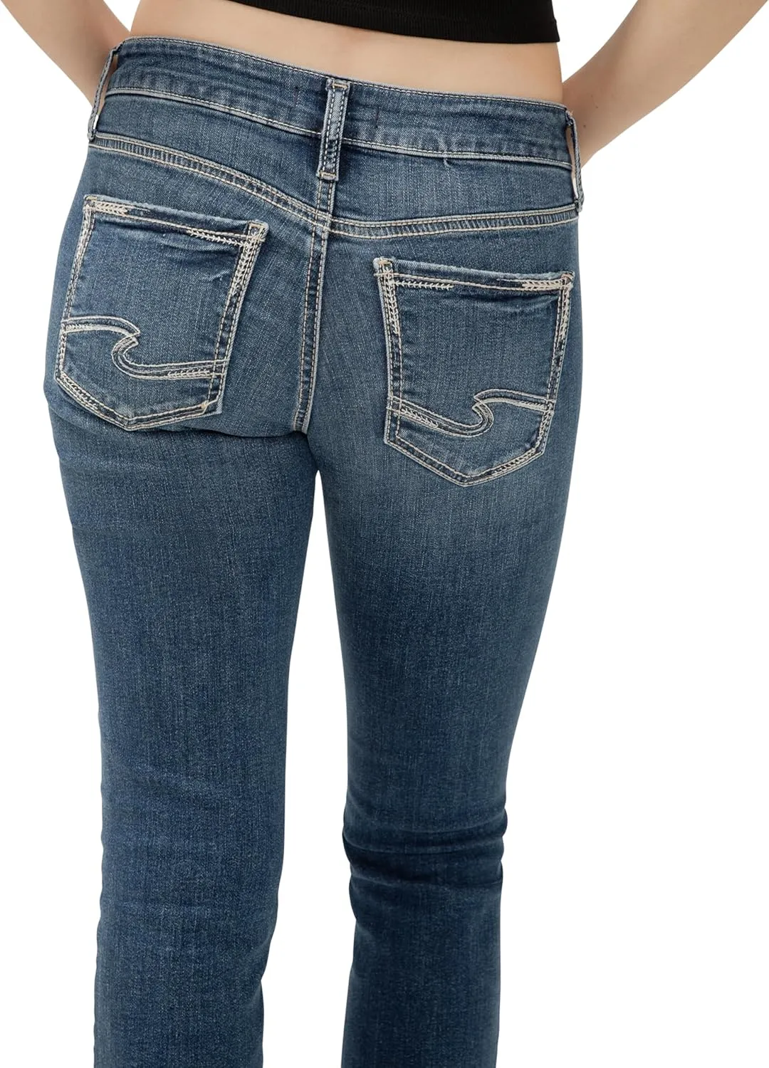 Silver Jeans Co. Women's Britt Low Rise Curvy Fit Capri Jeans