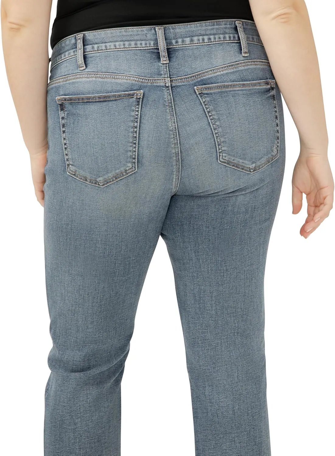 Silver Jeans Co. Women's Plus Size Elyse Mid Rise Comfort Fit Capri Jeans