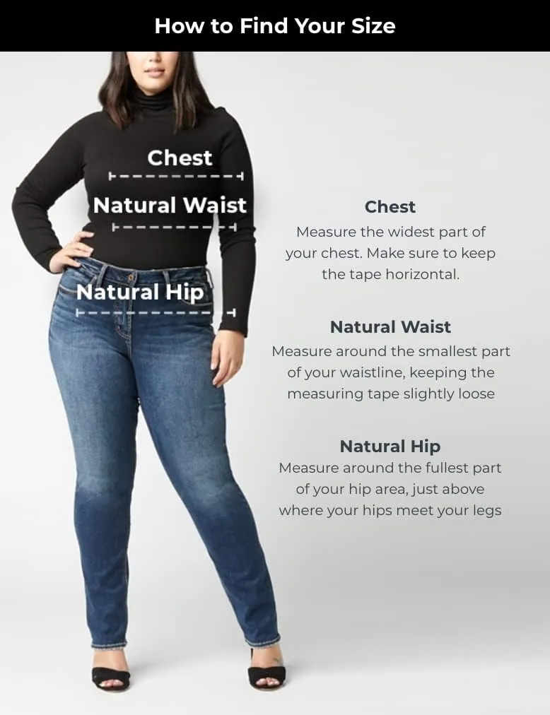 Silver Jeans Co. Women's Plus Size Infinite Fit Mid Rise Skinny Leg Jeans