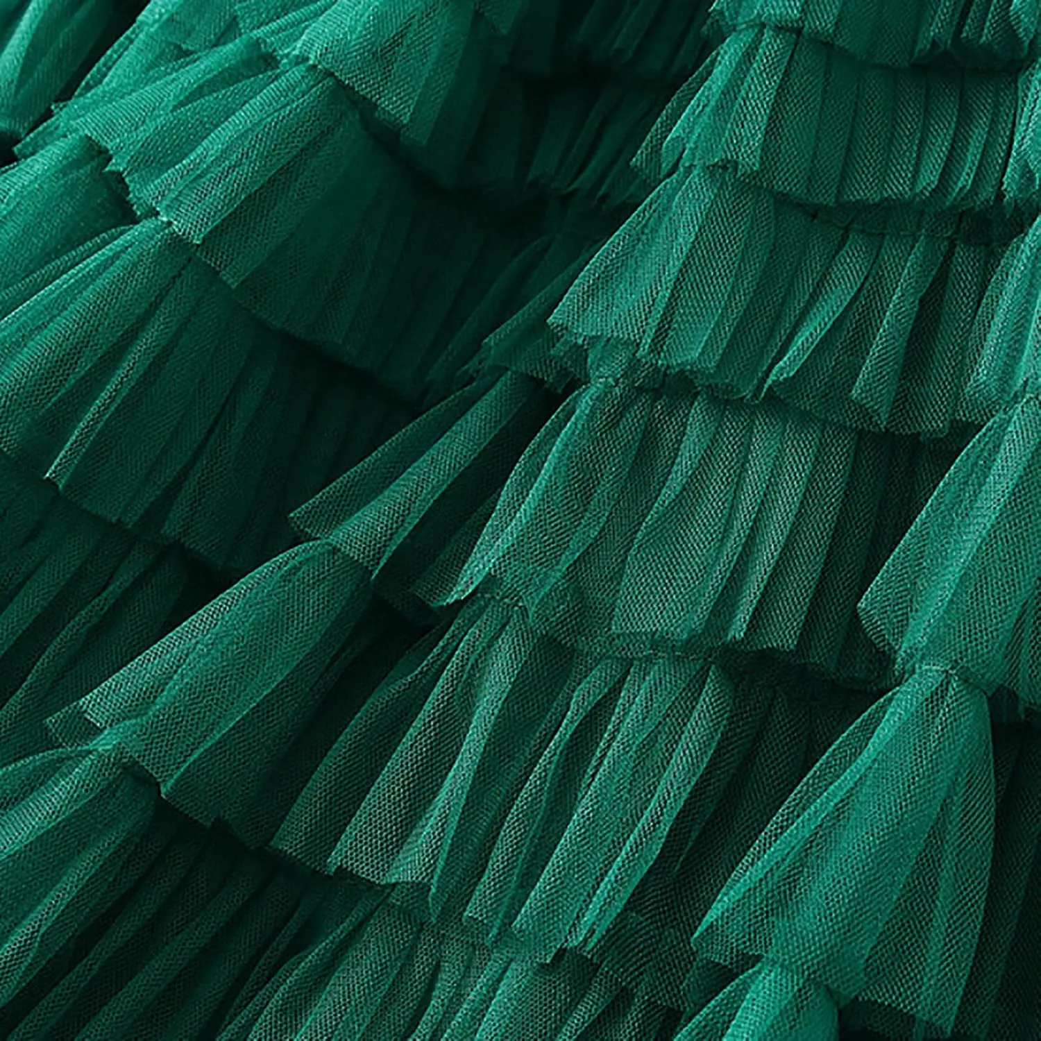 Skirts for Women Summer Flowy Tulle A-Line Cake Skirt Fashion Layered Midi Mesh Skirt Elastic High Waist Skirts