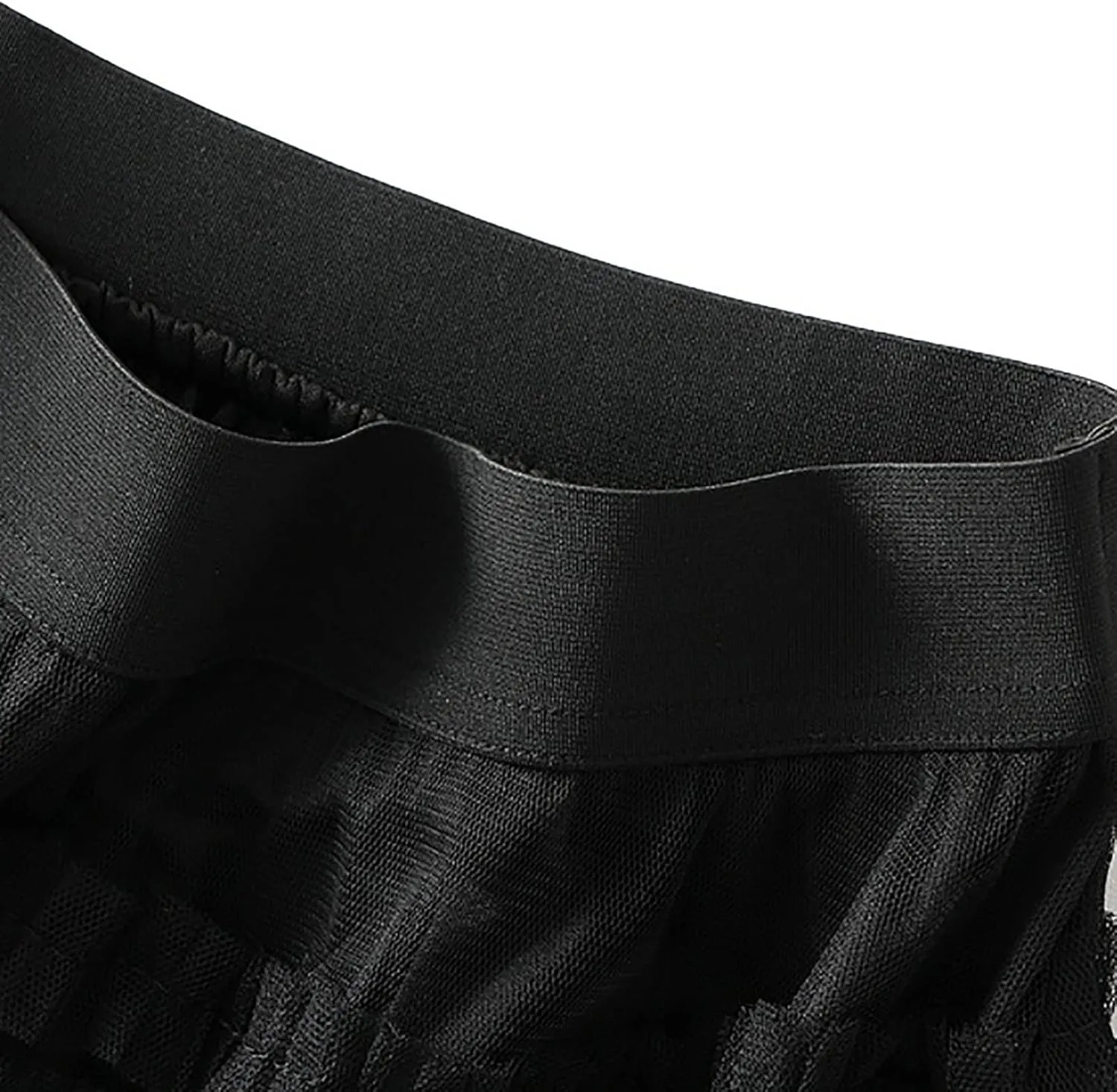 Skirts for Women Summer Flowy Tulle A-Line Cake Skirt Fashion Layered Midi Mesh Skirt Elastic High Waist Skirts