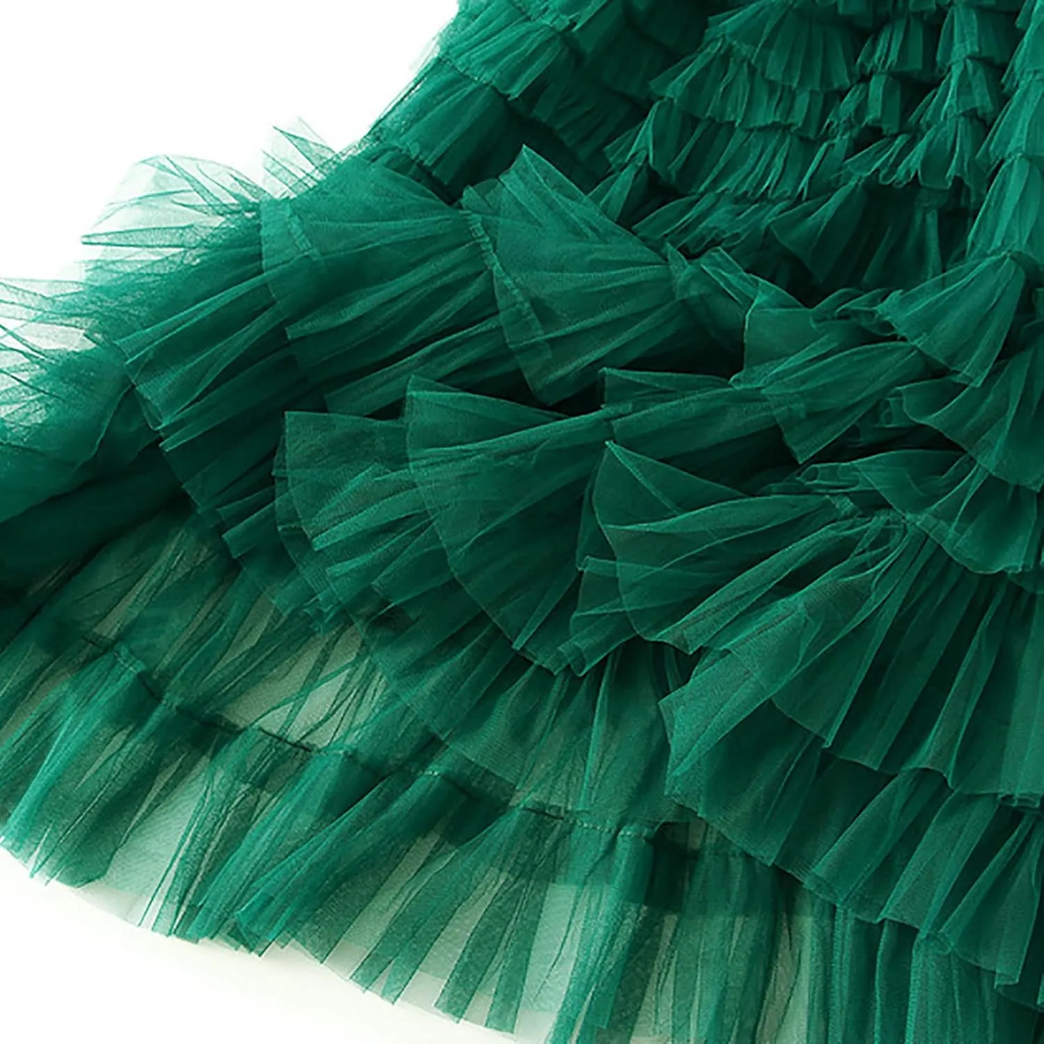Skirts for Women Summer Flowy Tulle A-Line Cake Skirt Fashion Layered Midi Mesh Skirt Elastic High Waist Skirts