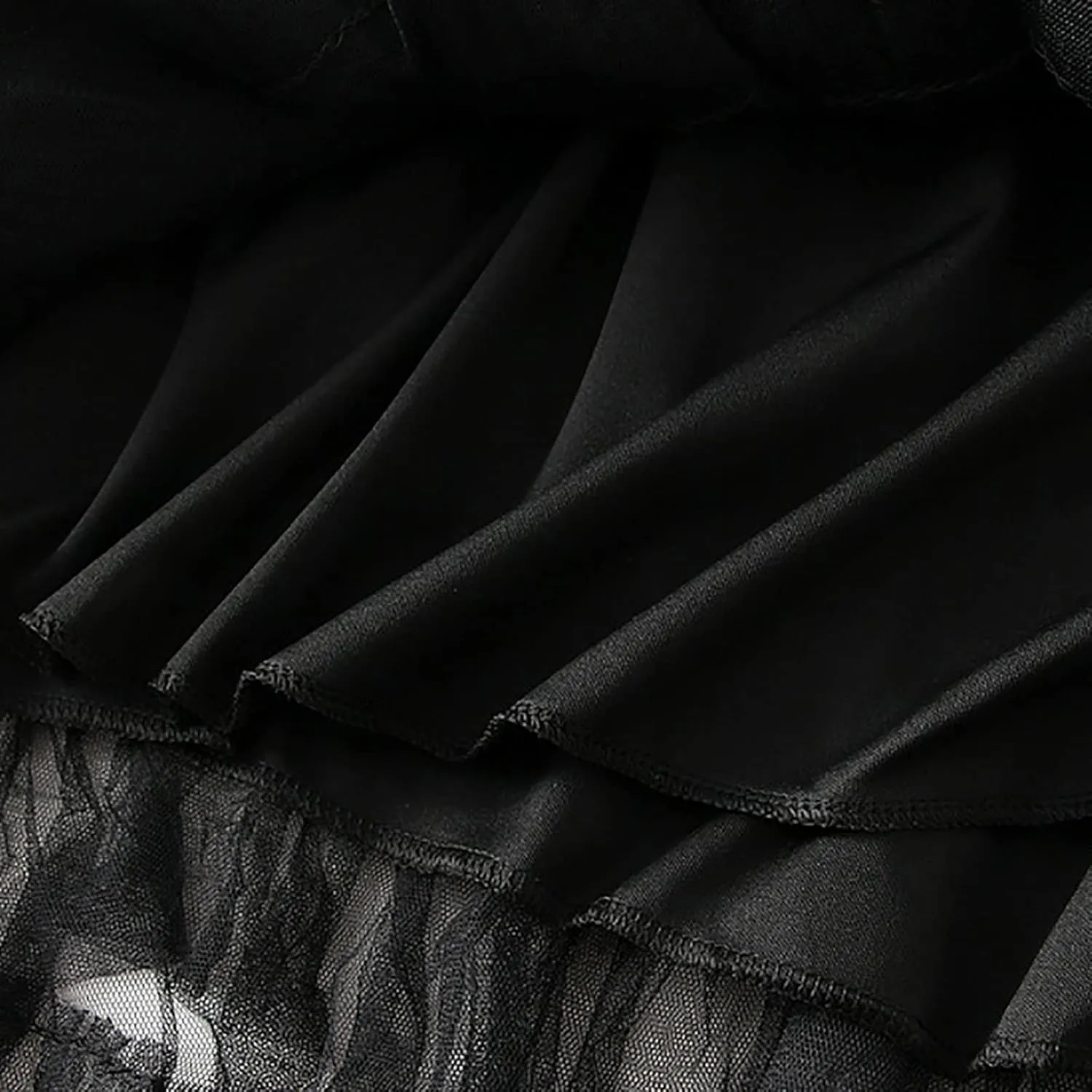 Skirts for Women Summer Flowy Tulle A-Line Cake Skirt Fashion Layered Midi Mesh Skirt Elastic High Waist Skirts