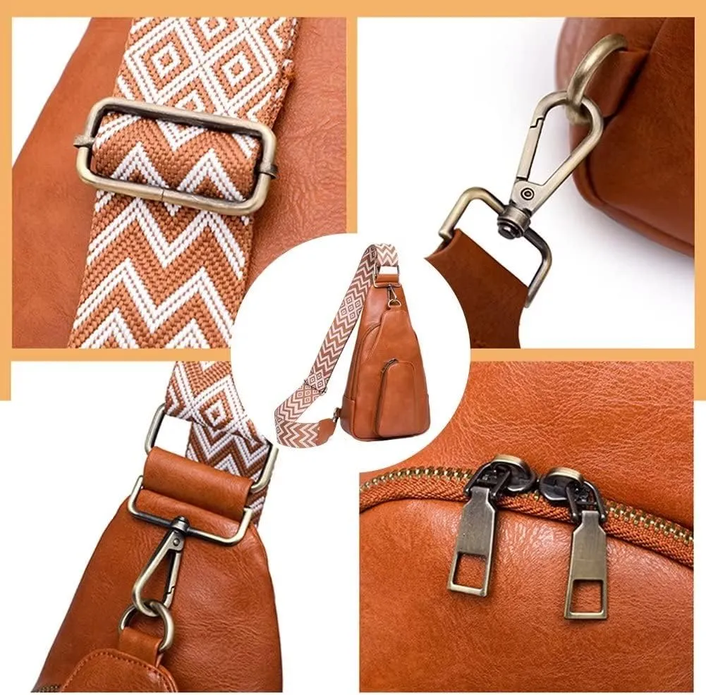 Sling Bag for Women Designer Vintage Crossbody Chest Bag Waterproof Fanny Pack Lightweight Travel Hiking Daypack
