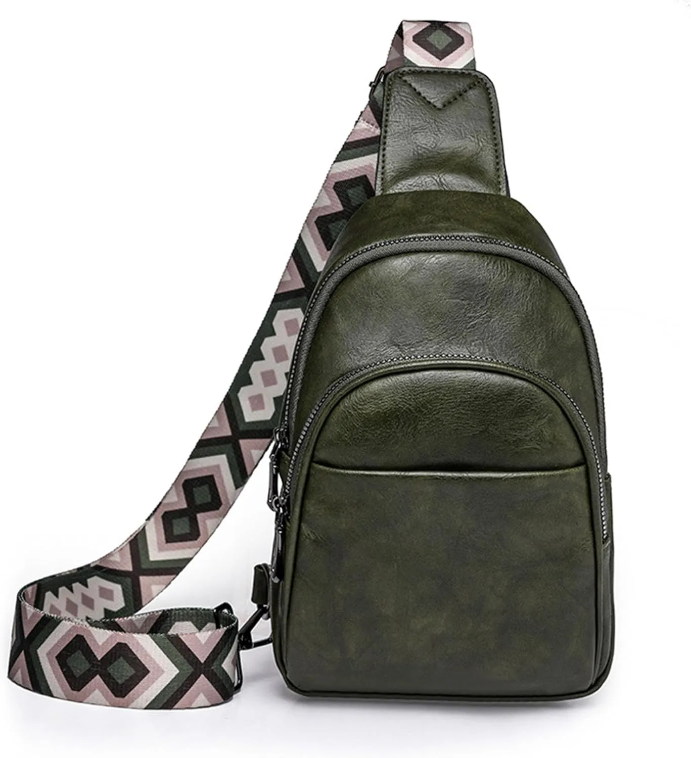 Small Sling Bag for Women Crossbody Bags Leather Fanny Packs Chest Bag Purse Belt Bag Over Shoulder