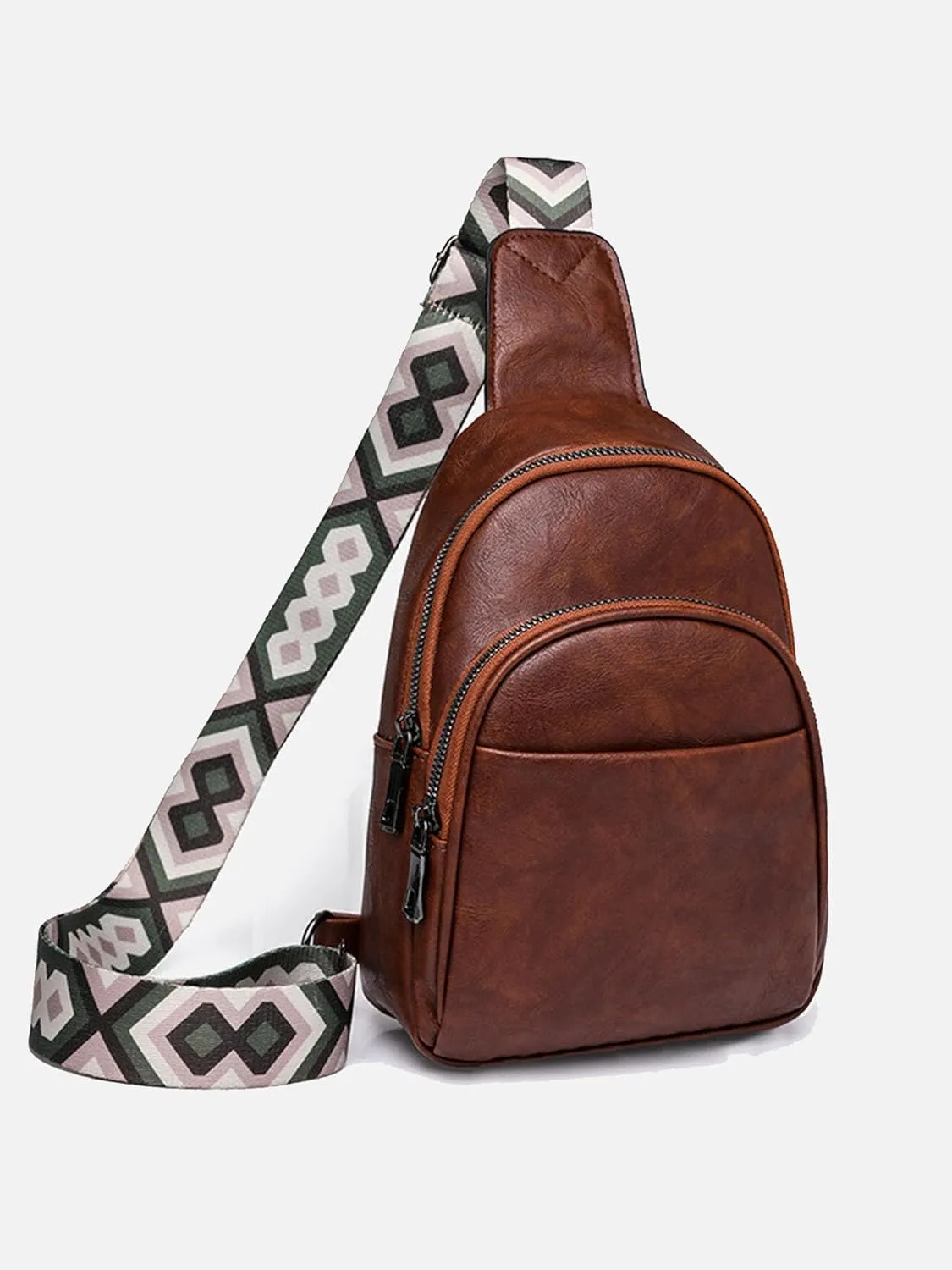 Small Sling Bag for Women Crossbody Bags Leather Fanny Packs Chest Bag Purse Belt Bag Over Shoulder