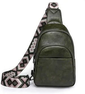 Small Sling Bag for Women Crossbody Bags Leather Fanny Packs Chest Bag Purse Belt Bag Over Shoulder