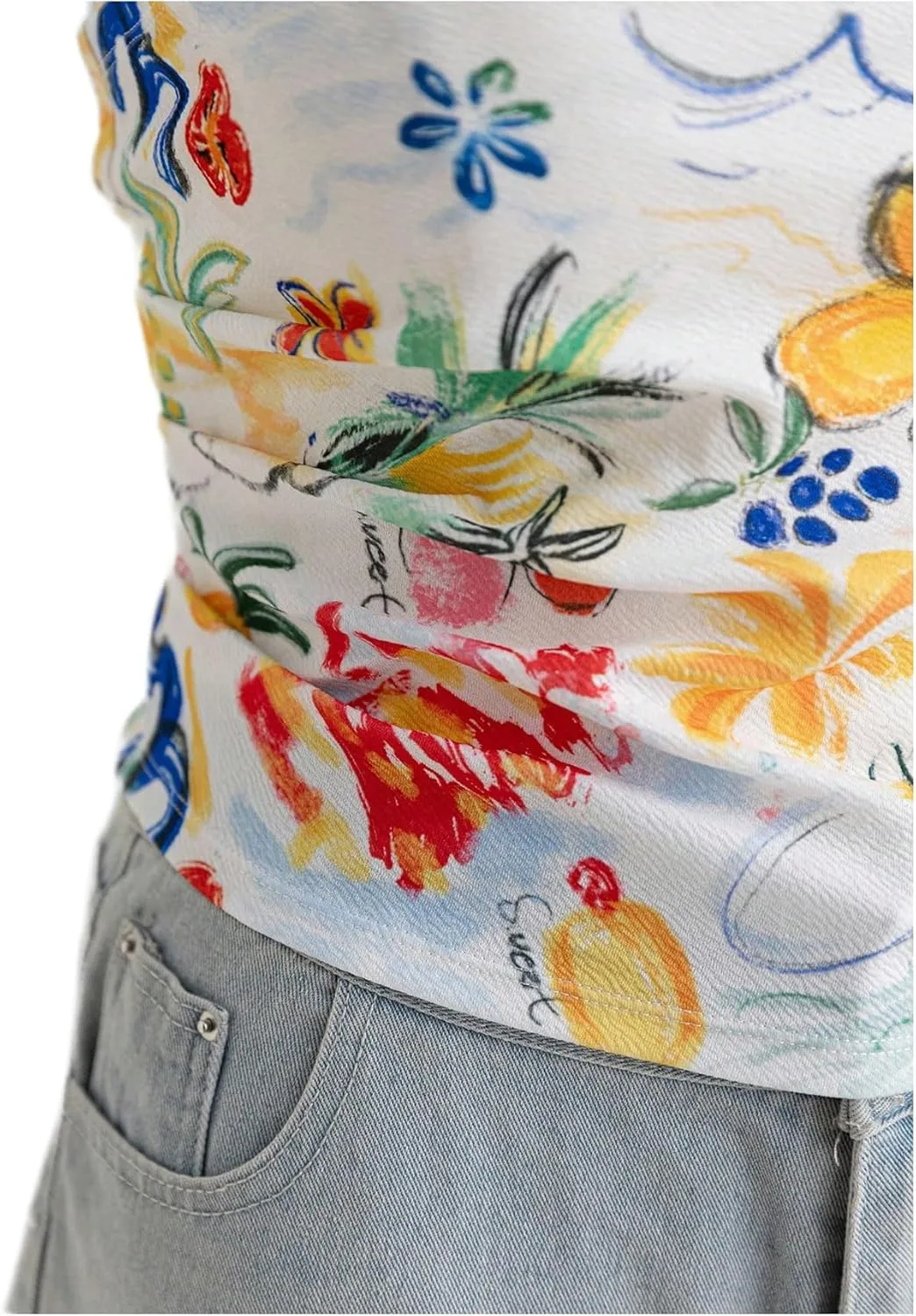 SOLY HUX Women's Plus Size Tube Top Paisley Print Strapless Sleeveless Summer Bandeau Crop Tops
