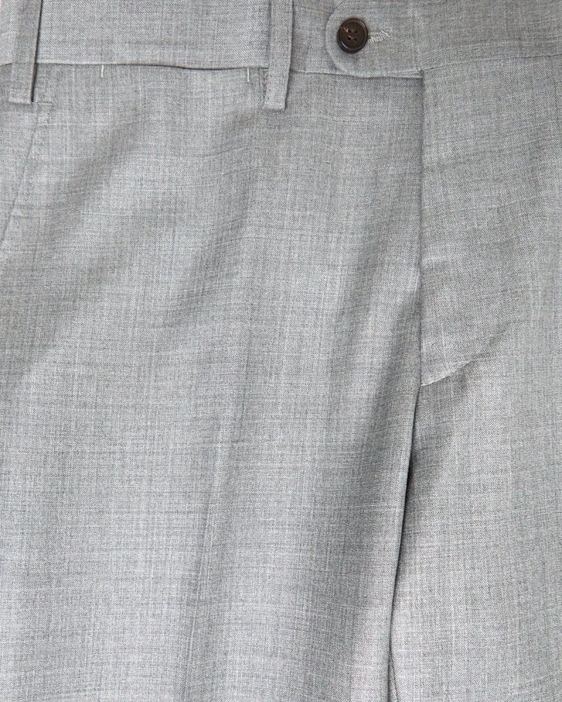 Steel Grey Pure Wool Trousers