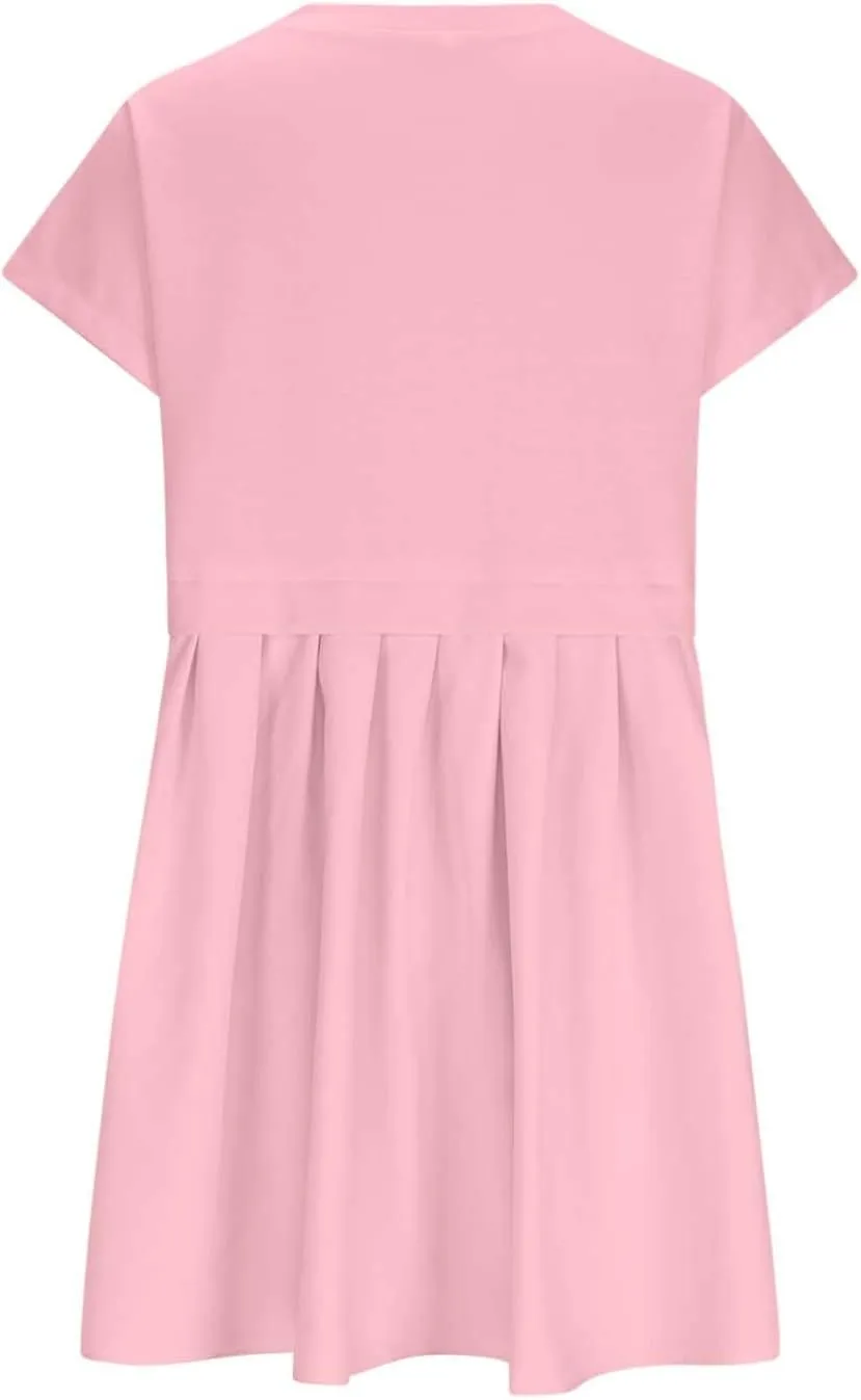 Summer Dresses for Women Oversized Sweatshirts Dress Mini Boho Tennis Dress Ruffle Babydoll Dresses 2024, Small