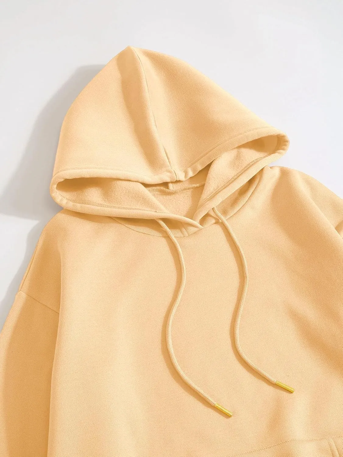 SweatyRocks Women's Casual Long Sleeve Drop Shoulder Oversized Pullover Hoodie Sweatshirt Tops