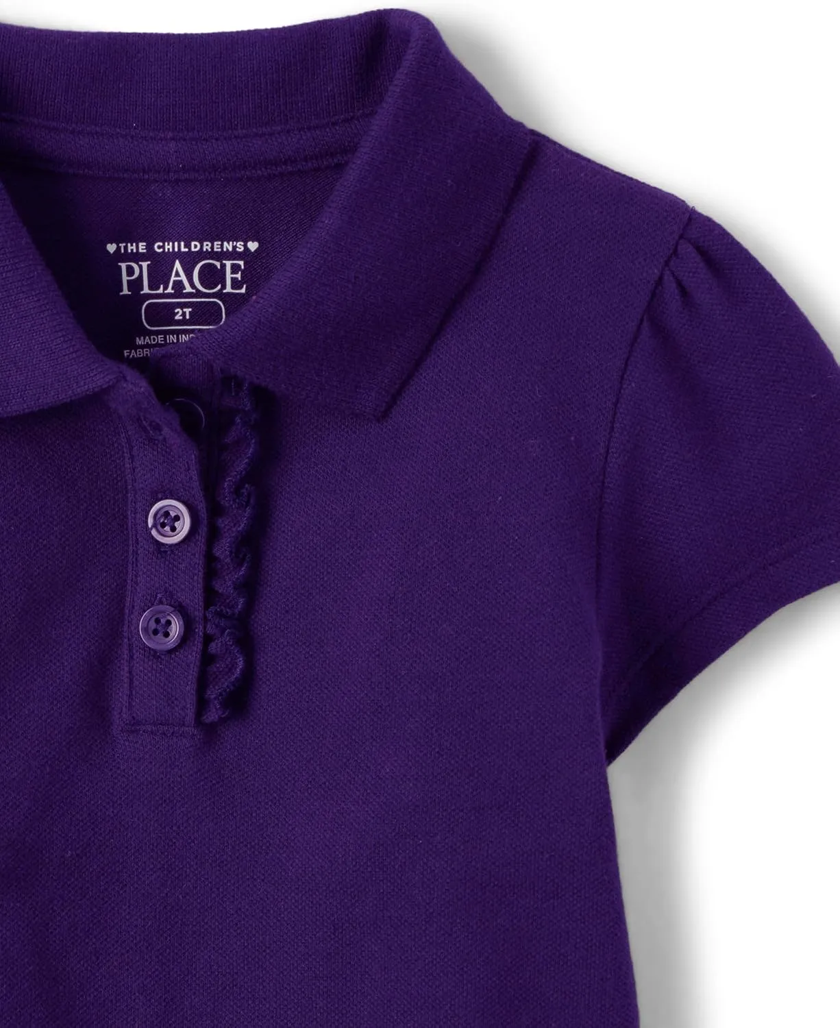 The Children's Place Girls' Toddler Mulipack Short Sleeve Ruffle Pique Polos