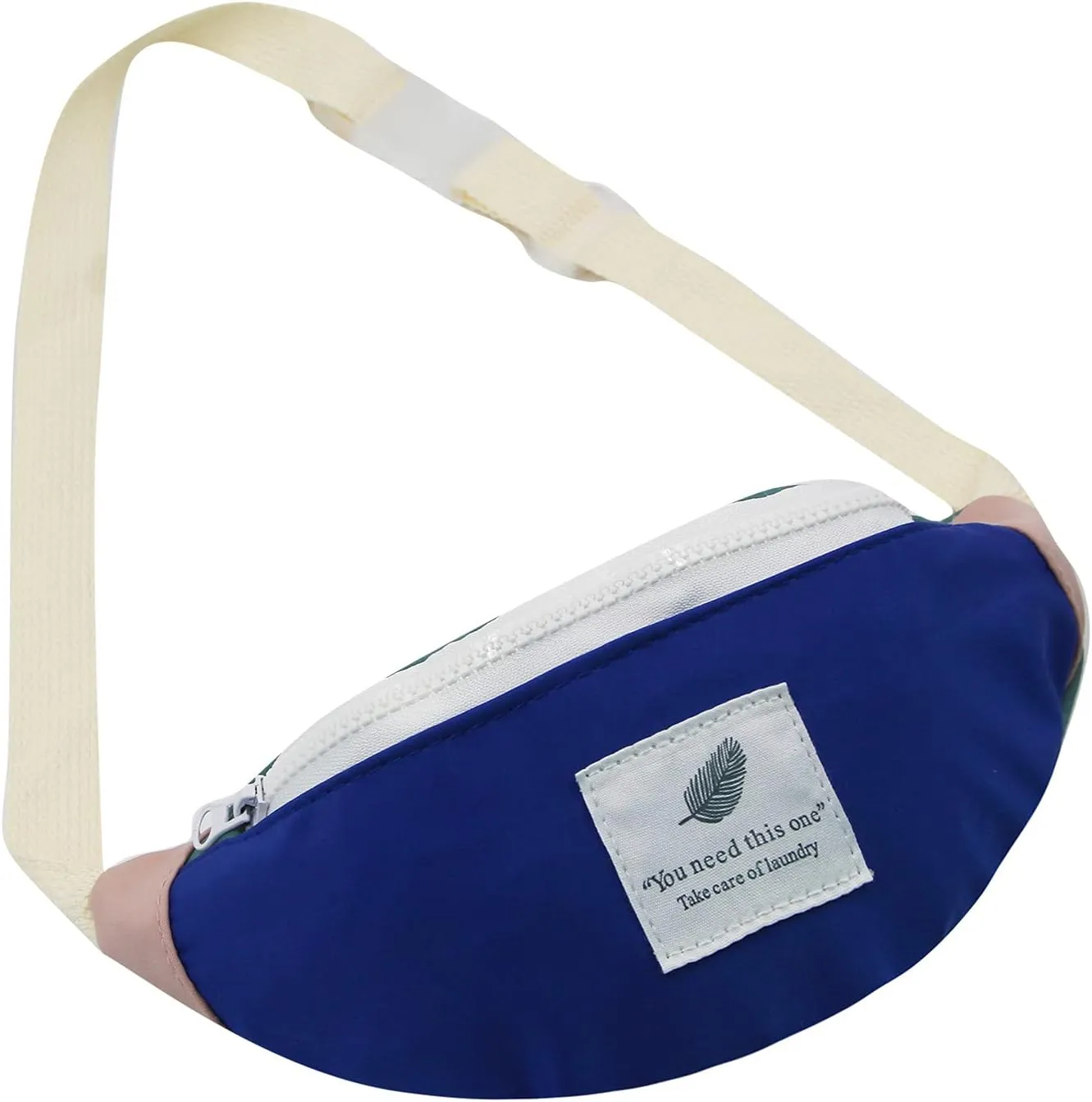 Toddlers Kids Canvas Fanny Pack Adjustable Waist Pack Small Crossbody Purse for Boys Girls Navy Blue