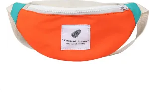 Toddlers Kids Canvas Fanny Pack Adjustable Waist Pack Small Crossbody Purse for Boys Girls