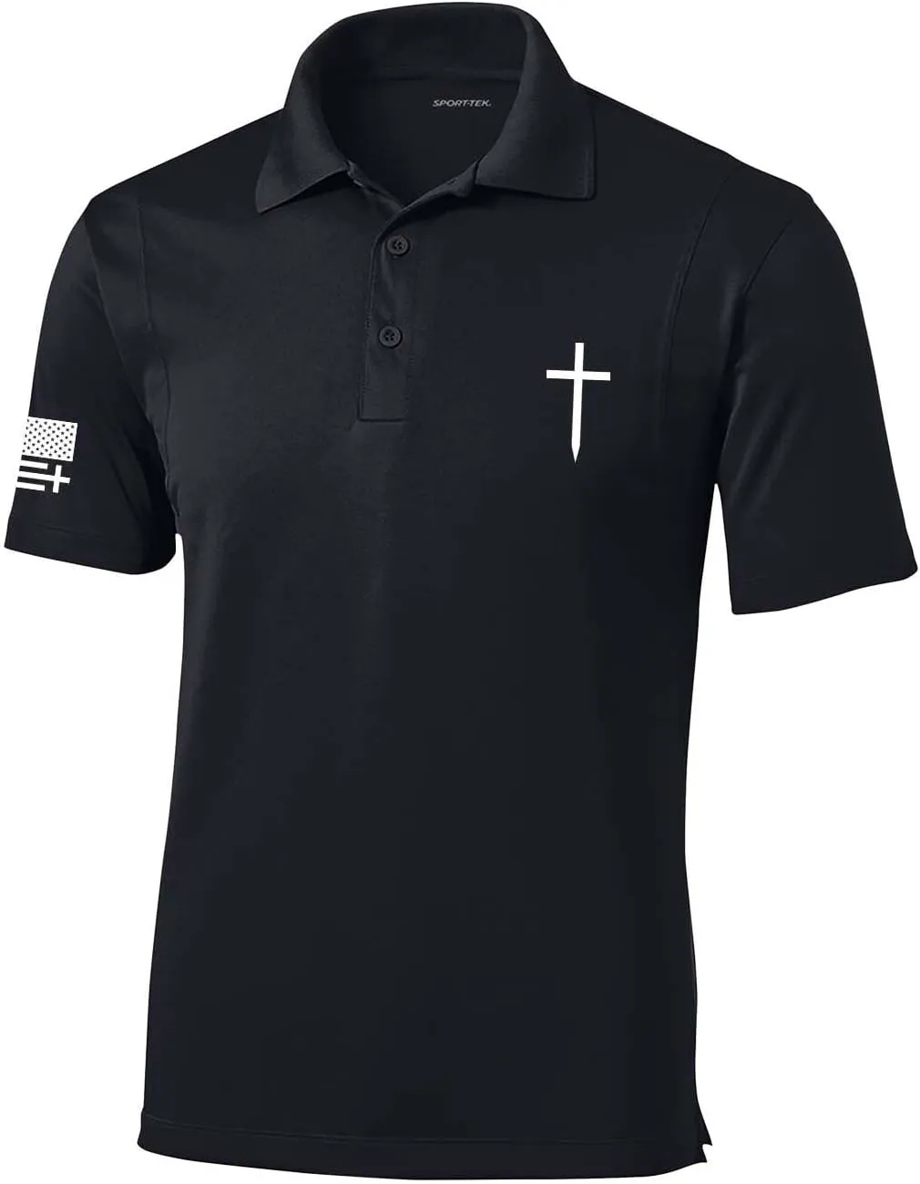 Trenz Shirt Company Mens Christian Polo Embroidered Cross Golf Polo