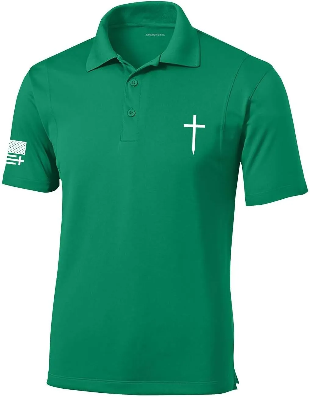 Trenz Shirt Company Mens Christian Polo Embroidered Cross Golf Polo