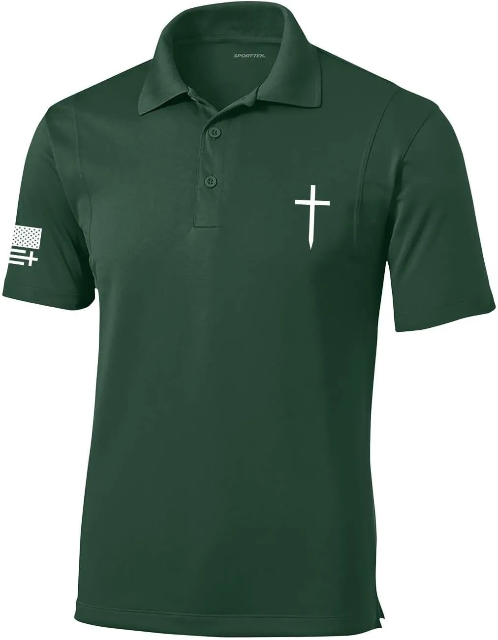Trenz Shirt Company Mens Christian Polo Embroidered Cross Golf Polo