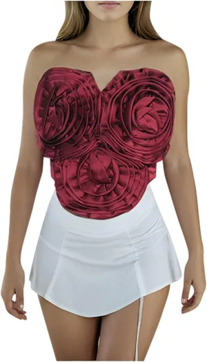 Tube Top Women Sleeveless Oversized Summer Graphic Camisole Y2K Casual Strapless Bandeau Tank Top Cooling Formal Cami