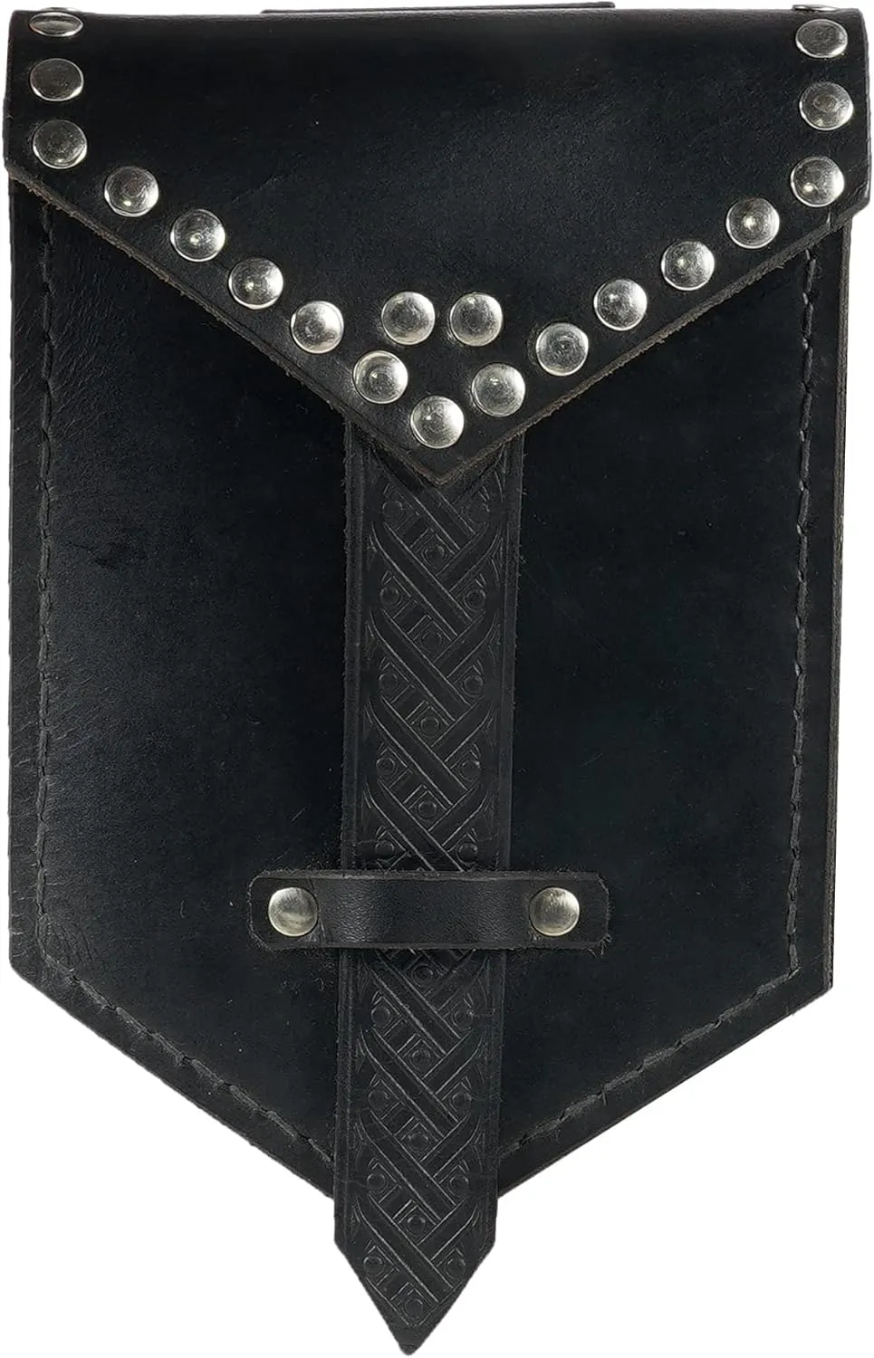 Viking Traders Viking Medieval Celtic Bag | Handcrafted Genuine Leather Belt Bag | Costume Accessories For Men Women | Vintage Coin Pouch | Belt Bag  Black