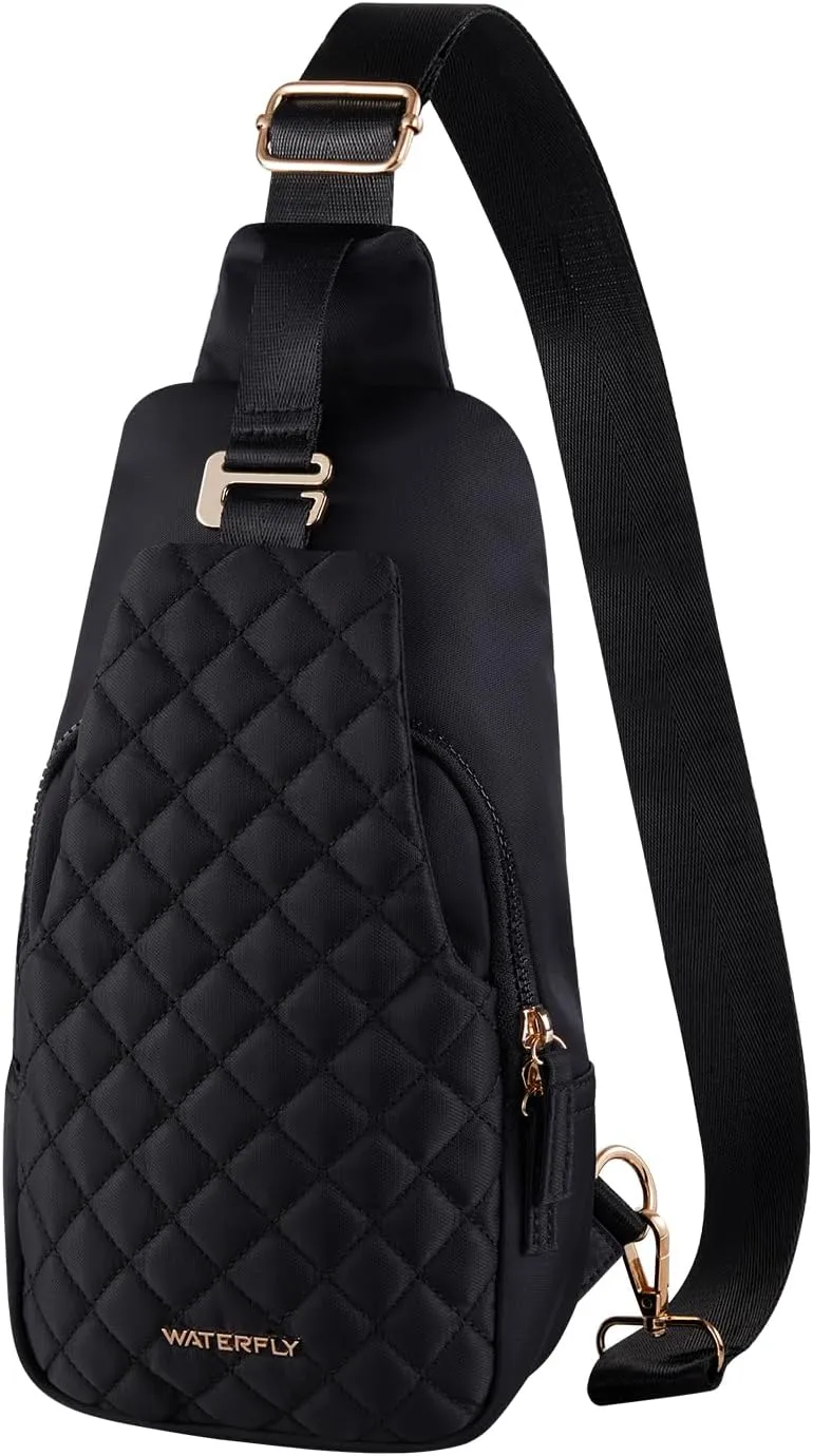 WATERFLY Small Crossbody Sling Backpack: Fashion Chest Crossbody Bag for Women Men Anti Theft Stylish Travel Casual Daypack