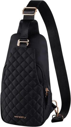 WATERFLY Small Crossbody Sling Backpack: Fashion Chest Crossbody Bag for Women Men Anti Theft Stylish Travel Casual Daypack
