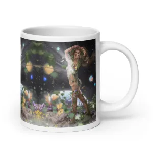 White glossy mug