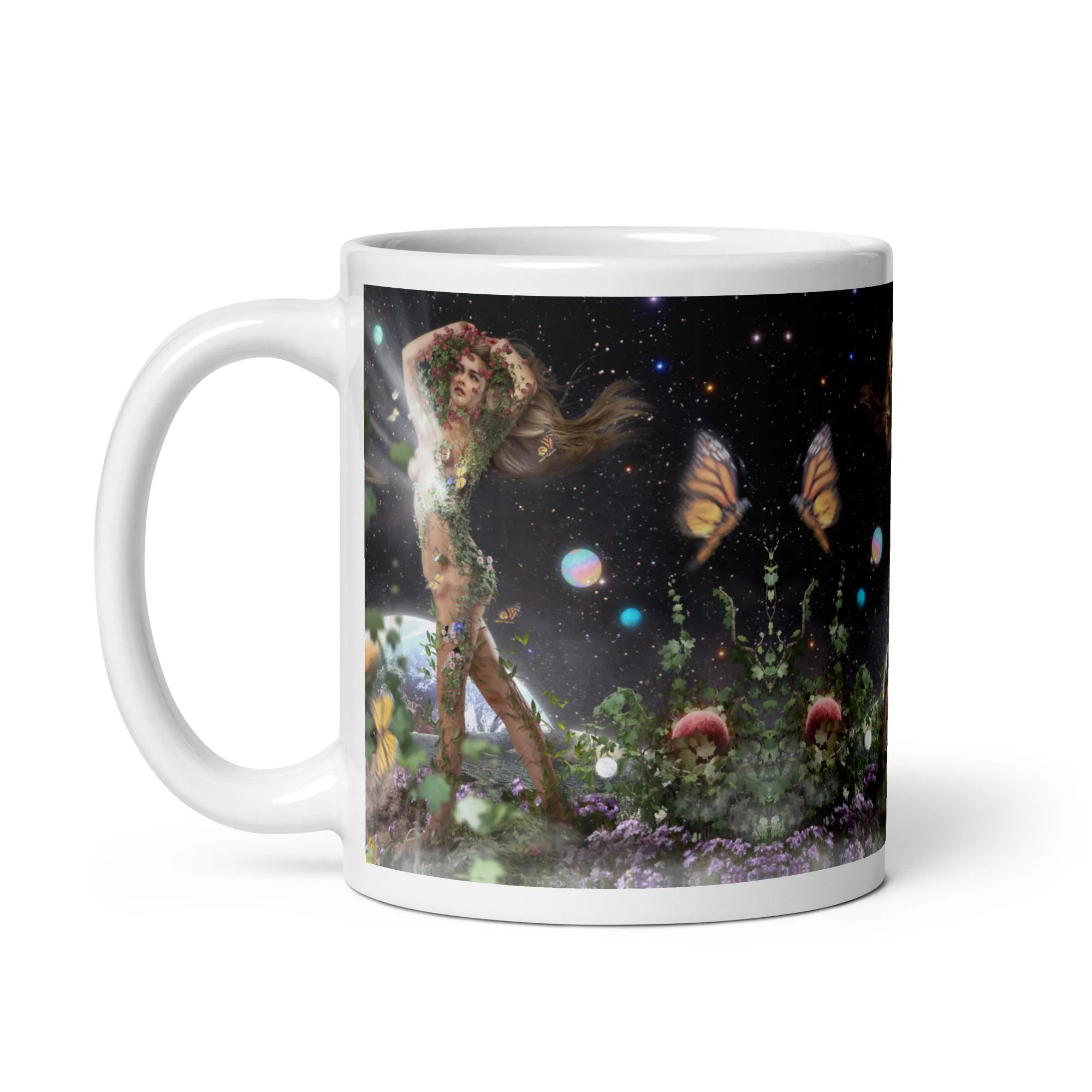White glossy mug