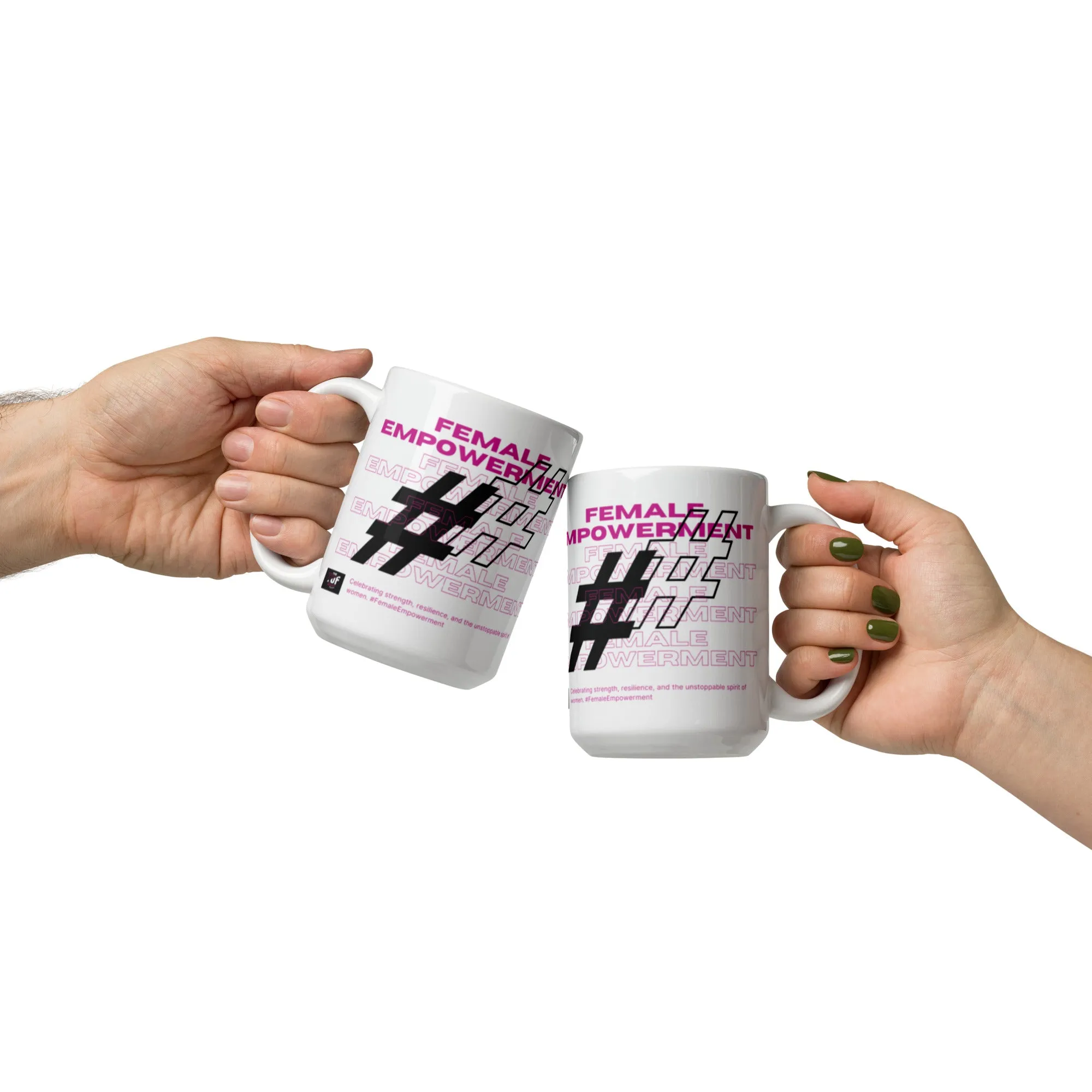 White glossy mug