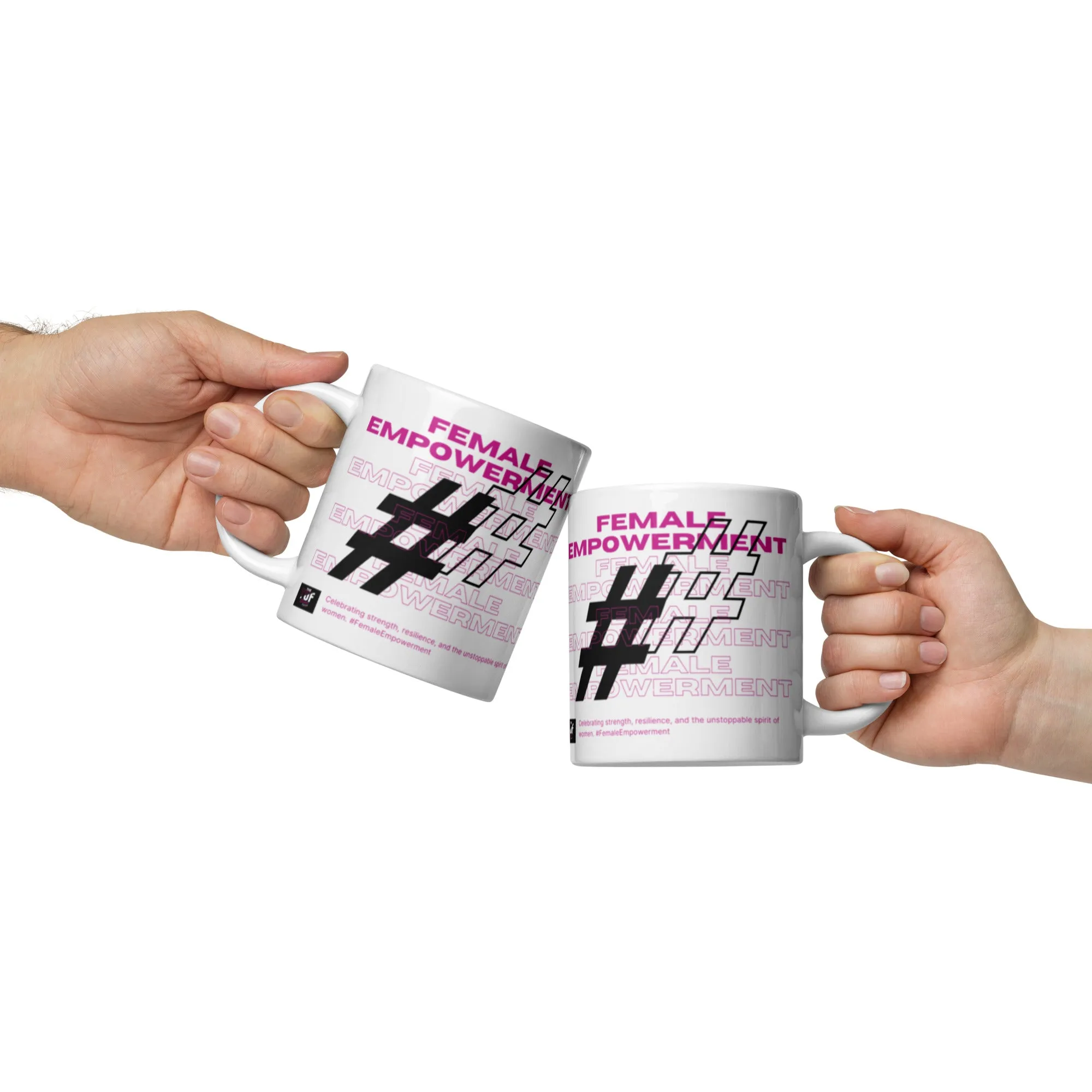 White glossy mug
