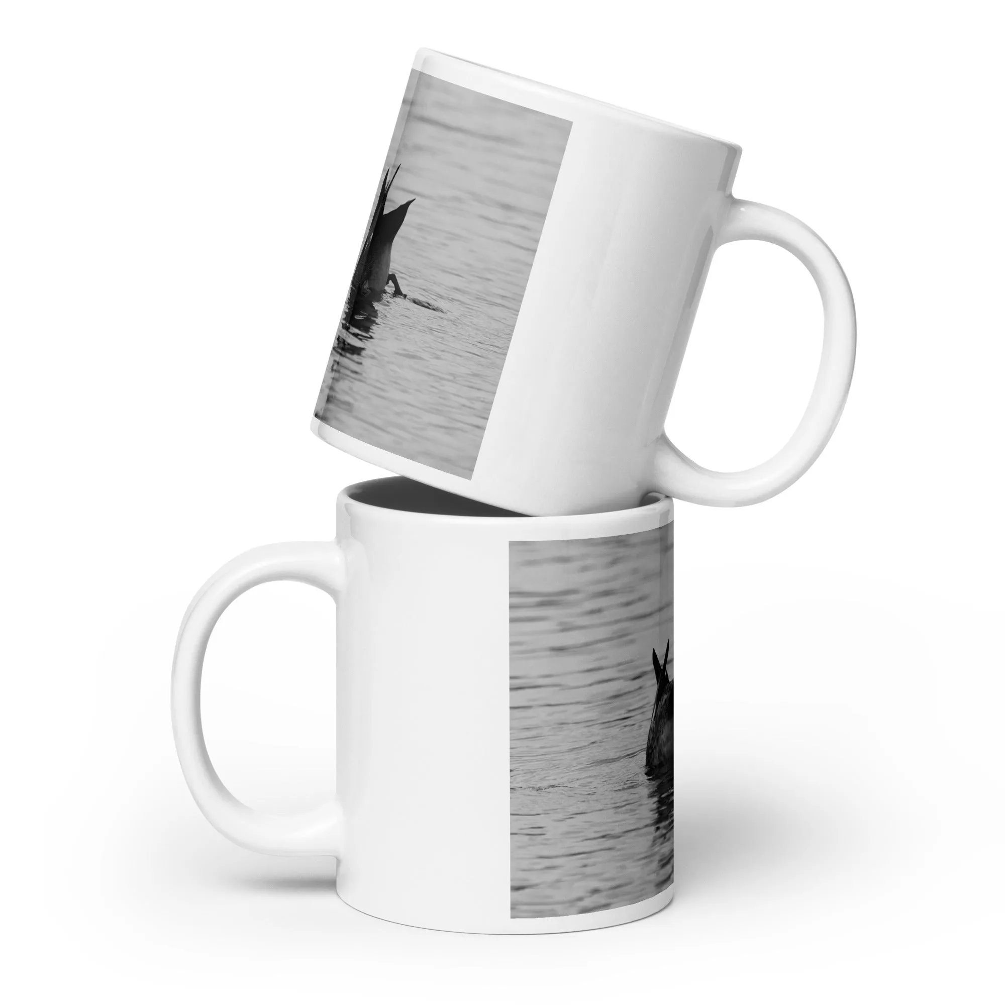 White glossy mug
