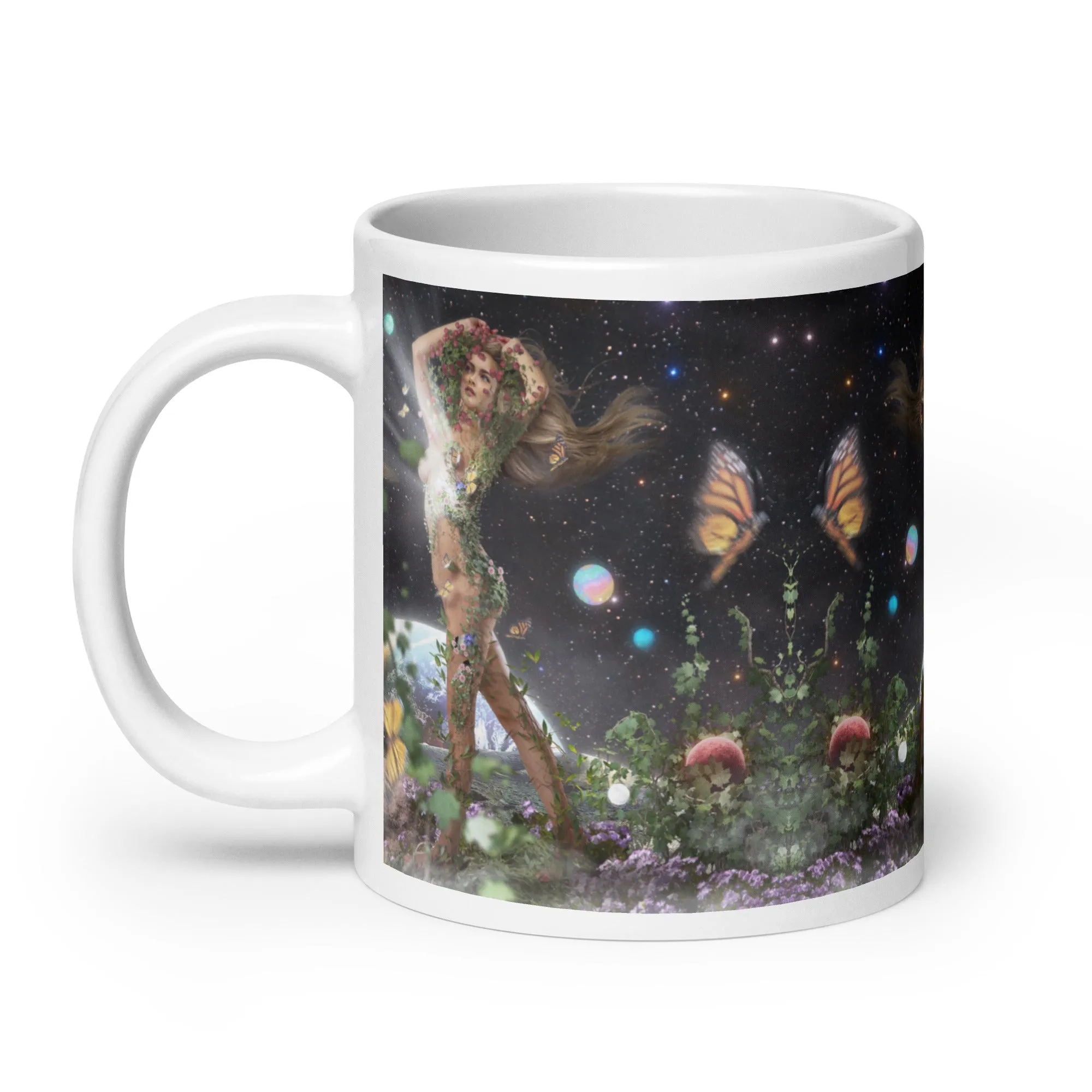 White glossy mug