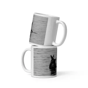 White glossy mug