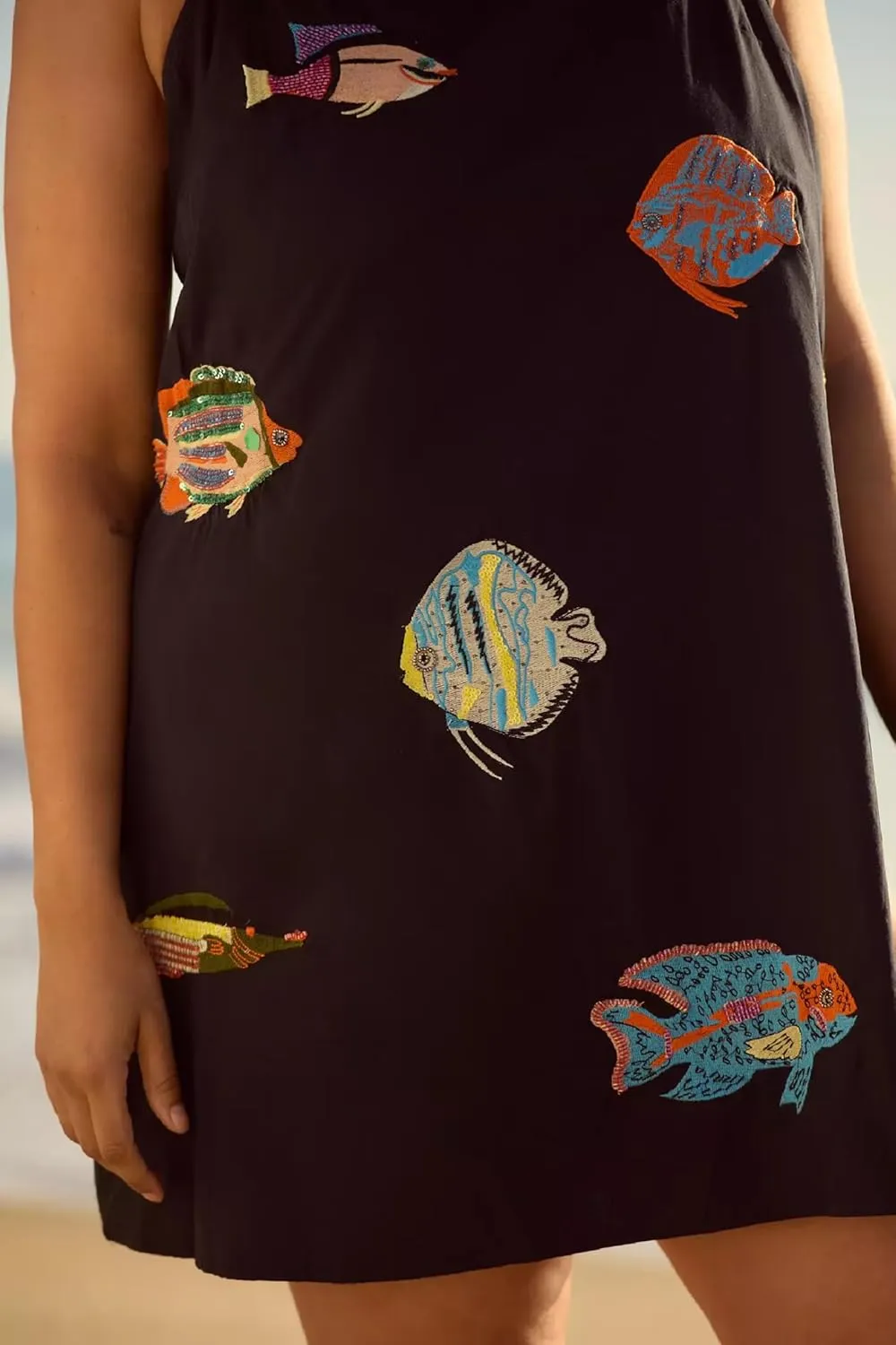Women Boho Graffiti Cami Mini Dress Spaghetti Strap Printed A Line Short Dress Cute Colorful Sundress