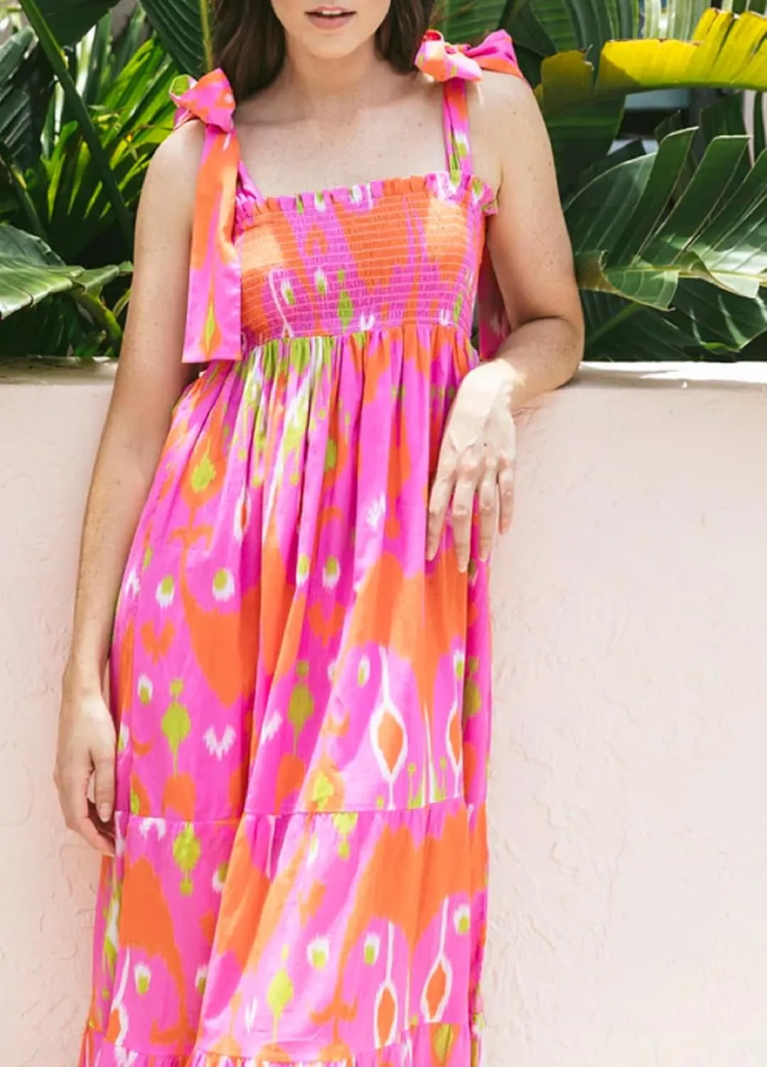 Women Summer Vocation Boho Floral Long Dress Sleeveless Flowy Tiered A Line Maxi Sundress Going Out Flower Beach Dress