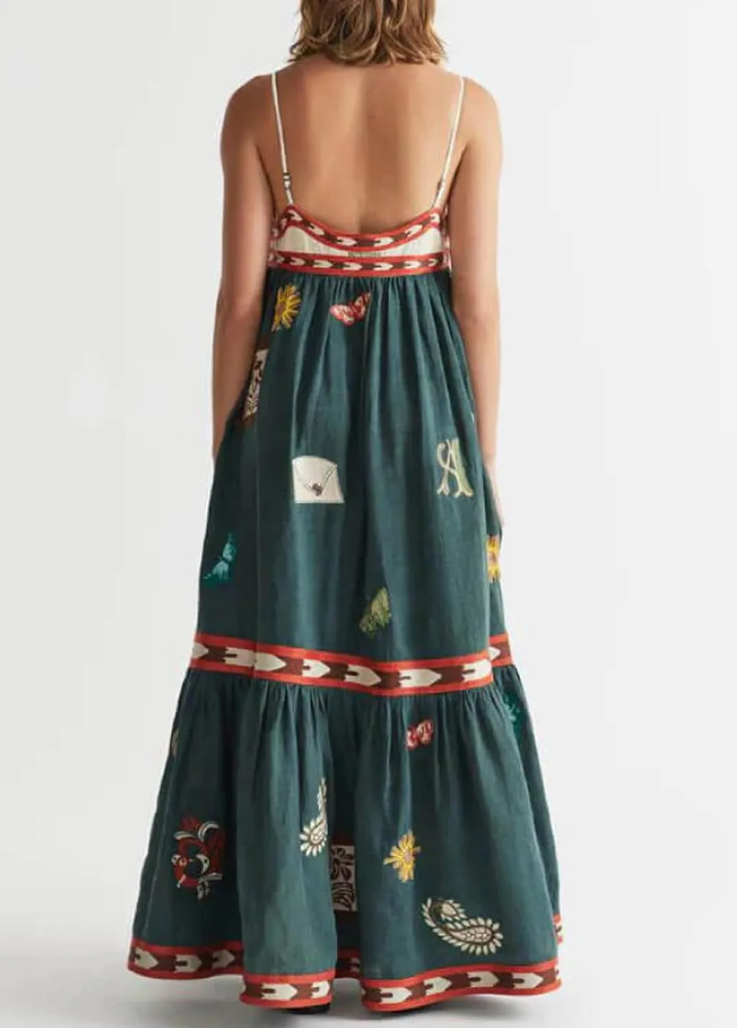 Women Summer Vocation Boho Floral Long Dress Sleeveless Flowy Tiered A Line Maxi Sundress Going Out Flower Beach Dress