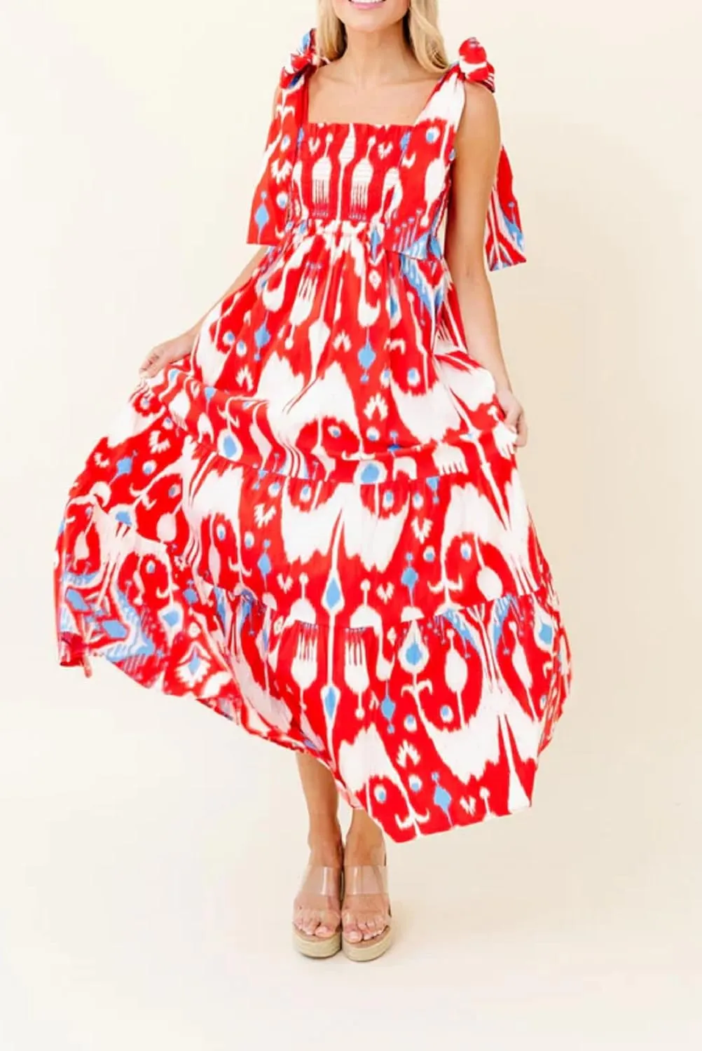Women Summer Vocation Boho Floral Long Dress Sleeveless Flowy Tiered A Line Maxi Sundress Going Out Flower Beach Dress