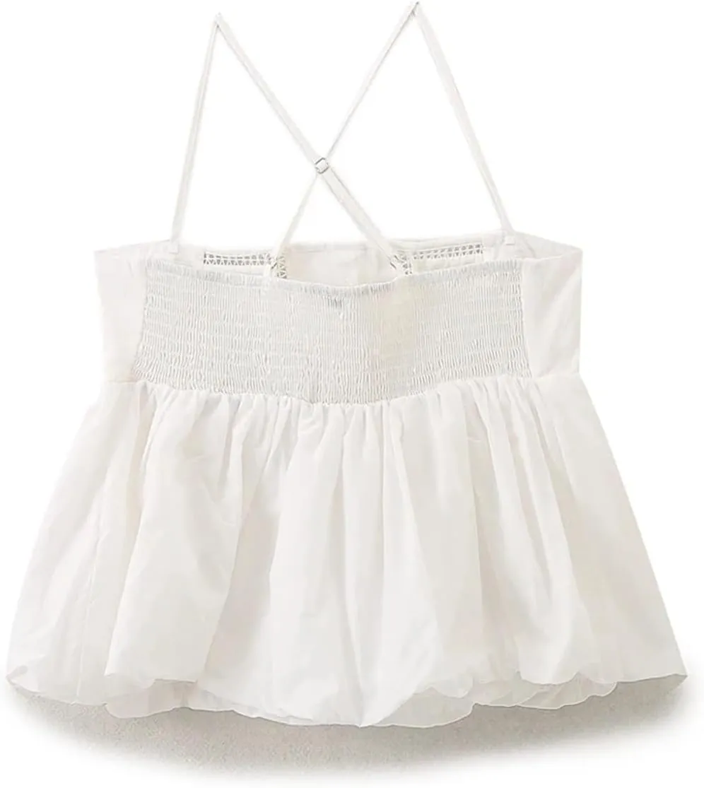 Women with Lace Trims Poplin Camisole Top Sexy Straight Neck Thin Straps Tops