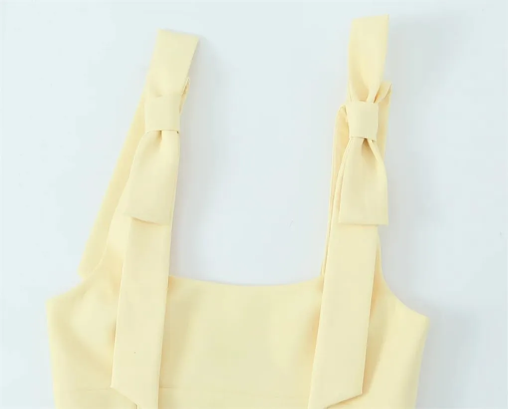 Women's Bow Elastic Casual Slim Sleeveless Camisole