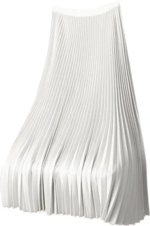 Womens Casual Solid Satin Pleated Skirt Lightweight Smooth Soft Mid Skirts Plus Size Versatile Elastic High Waist Skirt