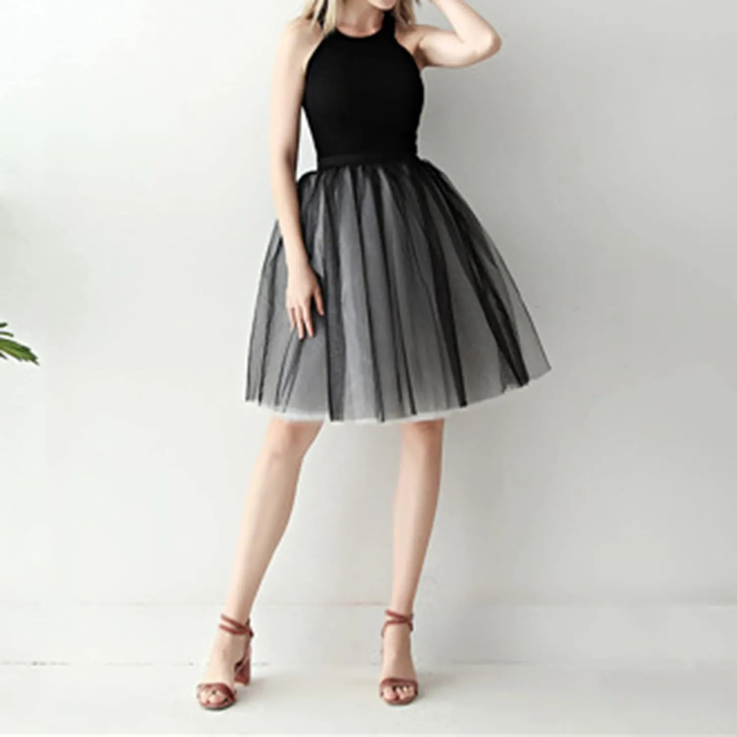Women's Fashion A Line Pleated Skirt Midi Skirts for Women Womens Puffy Ballet Skirts Tutu Skirt Pleated Skirt