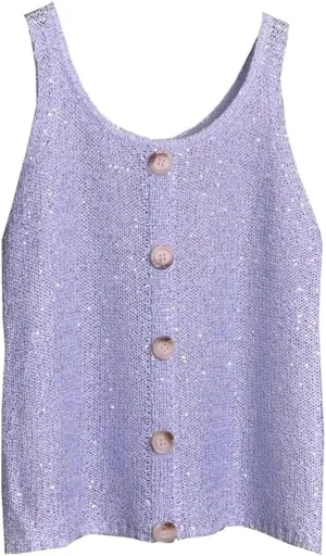 Women's Knitted Cute Sequin Camisole Tops
