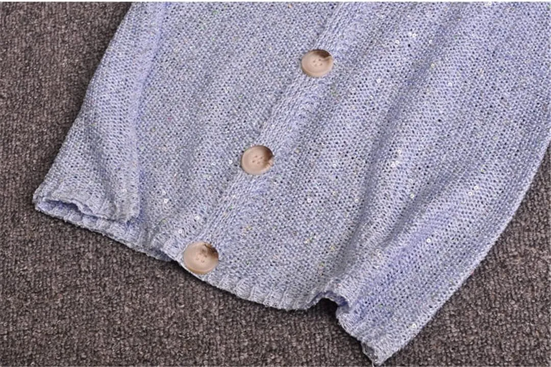 Women's Knitted Cute Sequin Camisole Tops