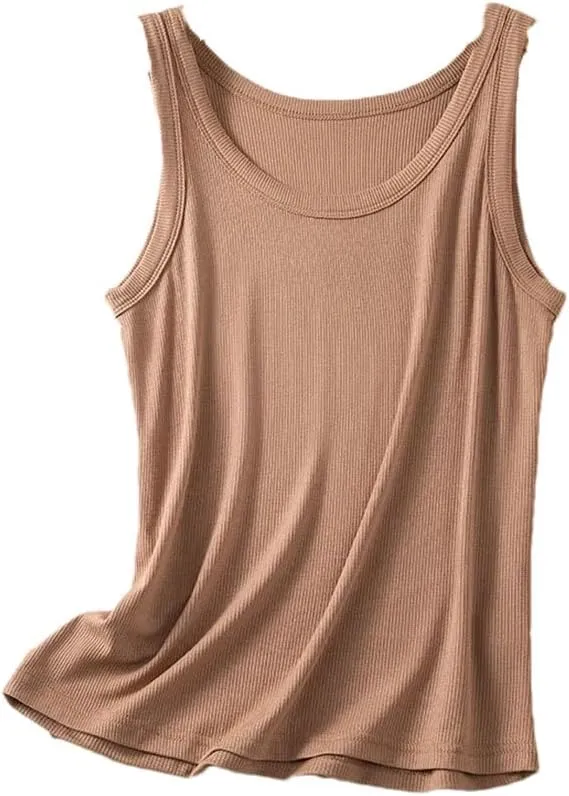 Women's Ribbed Cotton Sleeveless Camisole Top