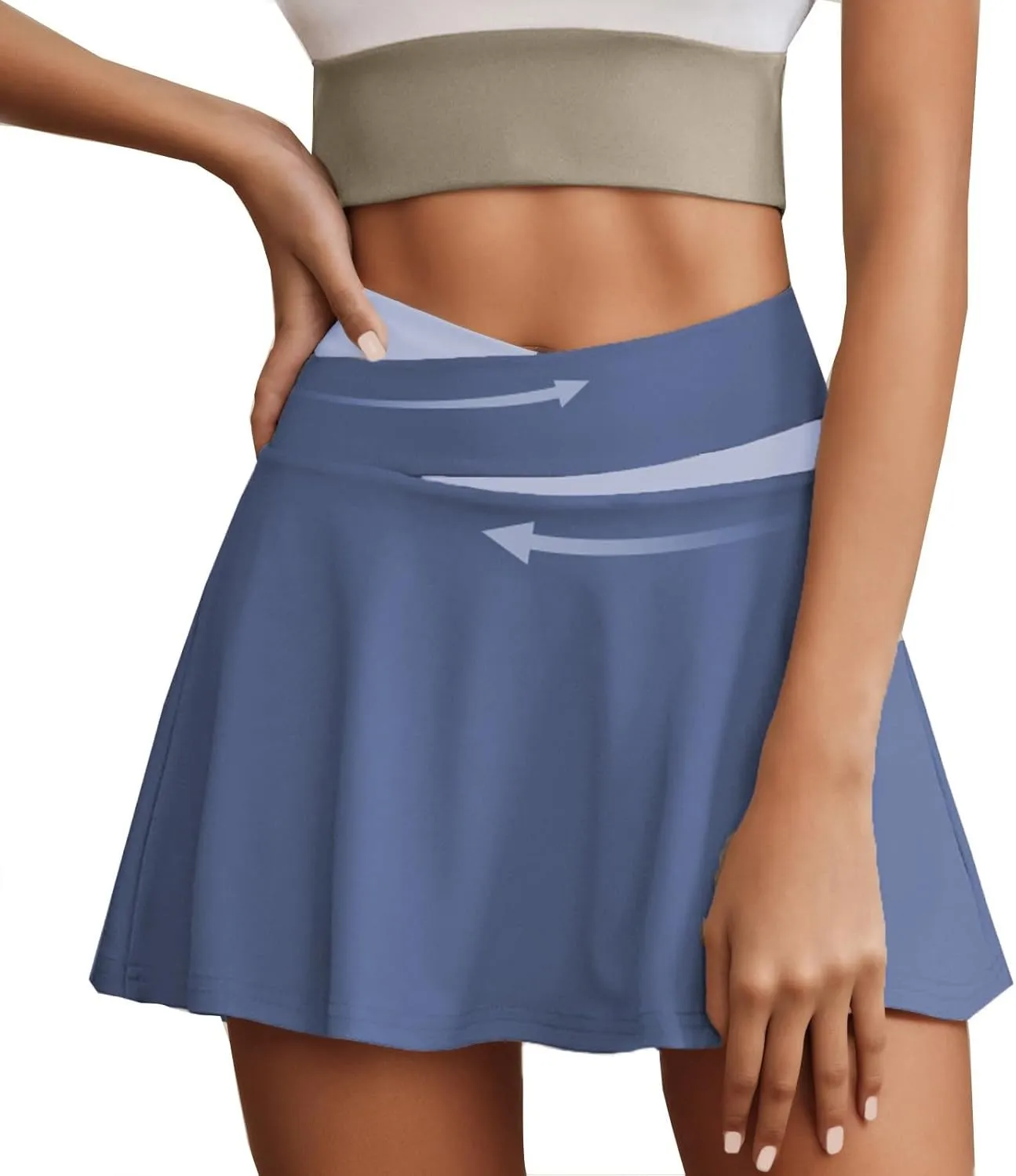 Women's Summer Athletic Loose Trendy Quick Dry Elastic High Waist Solid Color Yoga Fitness Tennis Skirts 2025, S-2XL