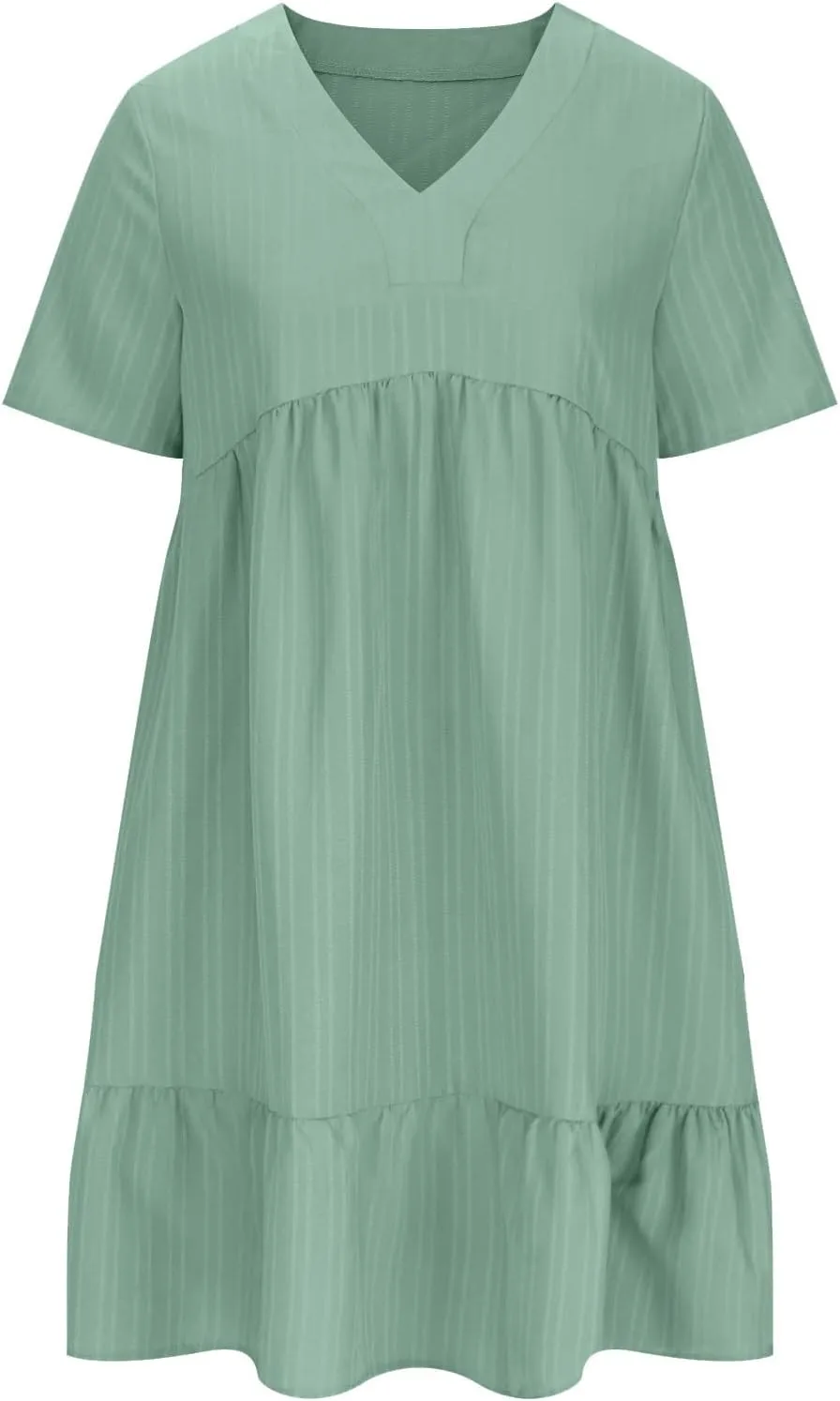 Womens Summer Dresses Sexy V Neck Party Dress Mini Ruffle Dresses Casual Beach Dress Short Sleeve Sundresses 2025