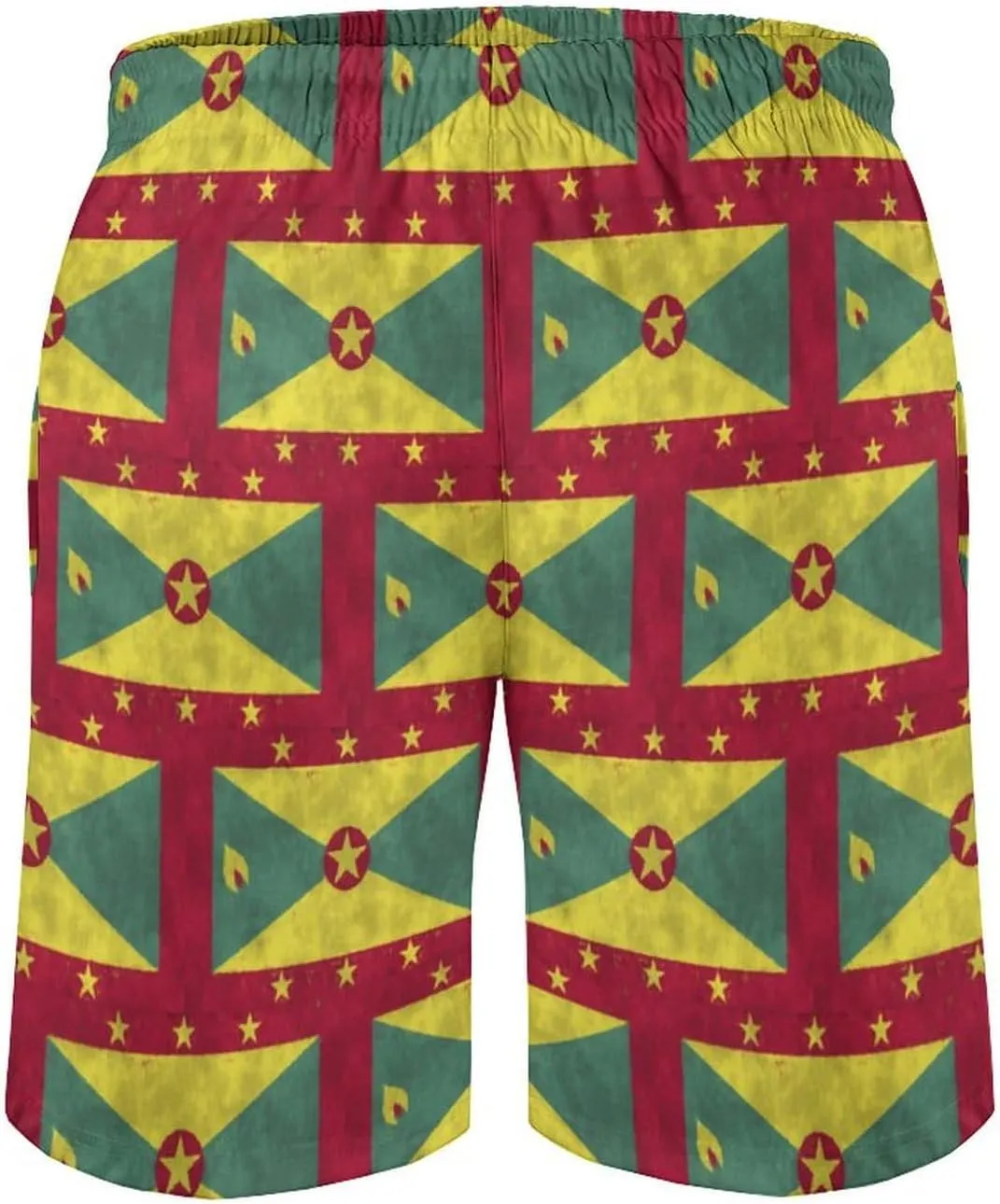 Zakqeik American-Flag Summer Mens Swimtrunks Workout Shorts Running Pants with Pockets