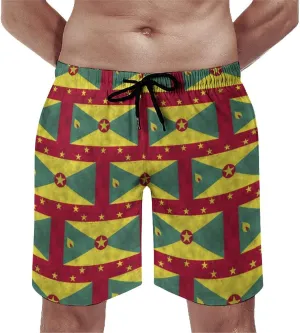 Zakqeik American-Flag Summer Mens Swimtrunks Workout Shorts Running Pants with Pockets