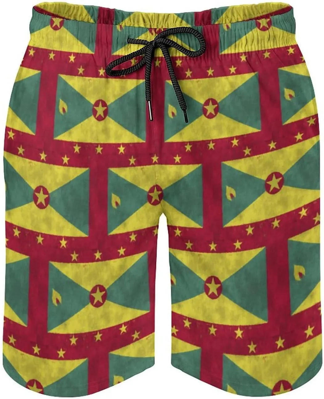 Zakqeik American-Flag Summer Mens Swimtrunks Workout Shorts Running Pants with Pockets