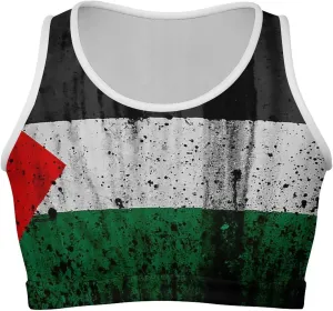 Zakqeik Womens Mexican Flag Tank Tops Workout Cropped Slim Fit Summer Camisole Sleeveless Tops